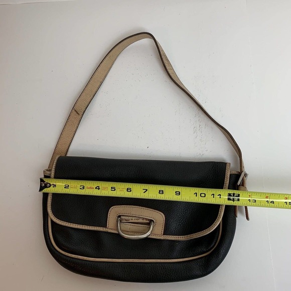 Dooney Bourke Purse Vintage Womens Black Leather Adjustable Strap Bag - Picture 4 of 9